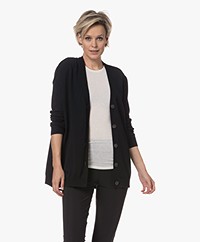 Woman by Earn Amelie Oversized Buttoned Cardigan - Black
