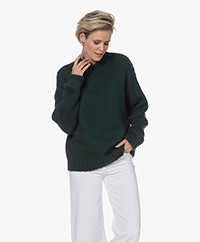 JapanTKY Ele Alpaca Blend Sweater - Green