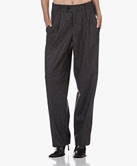 Closed Mawson Wolmix Tweedlook Pantalon - Charcoal