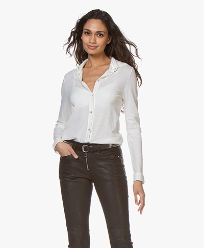 Majestic Filatures Jersey Blouse with Cashmere - Milk