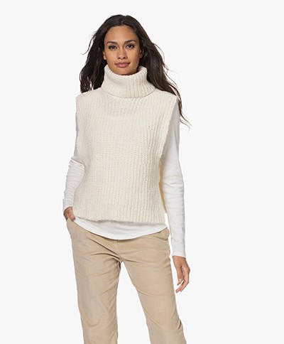 Josephine & Co Tray Sleeveless Turtleneck Sweater - Off-white
