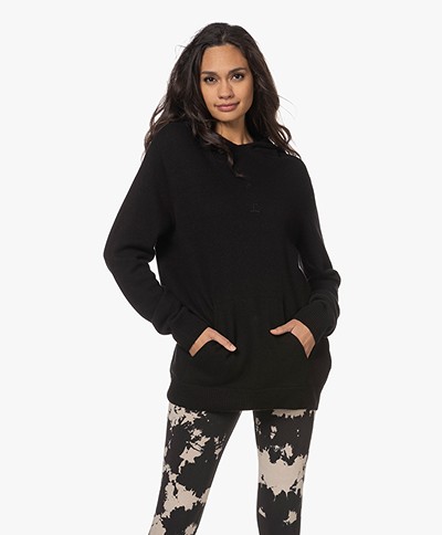 Drykorn Anrina Wool Blend Hooded Sweater - Black 