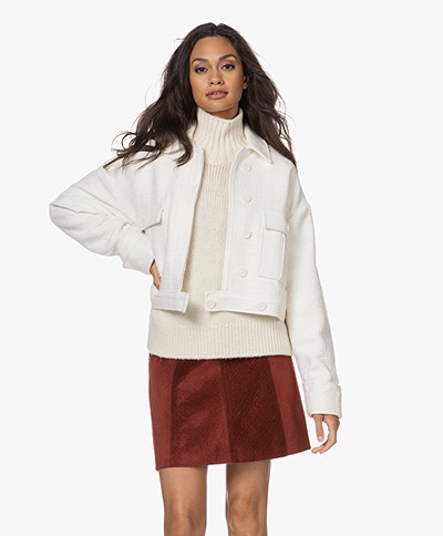 ANINE BING Adriana Cotton Tweed Jacket - Ivory