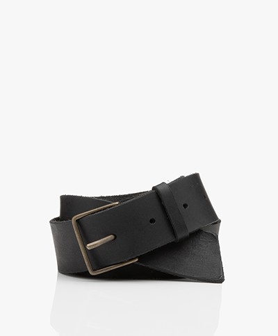 forte_forte Leather Belt - Black