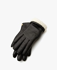 Rhanders Anna Lined Lamb Leather Gloves - Black