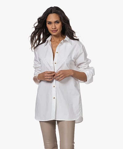 Filippa K Joelle Organic Cotton Poplin Shirt - White