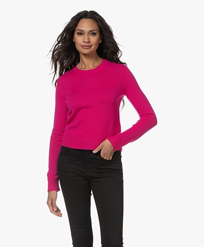 Lisa Yang Mable Cropped Cashmere Sweater - Hibiscus