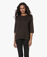 Lisa Yang Camille Elbow Sleeve Cashmere Sweater - Wood