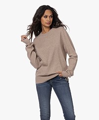 extreme cashmere N°36 Classic Cashmere Blend Sweater - Sand