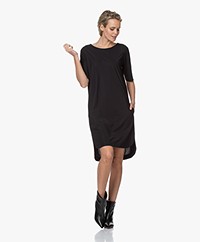 black jersey tunic dress