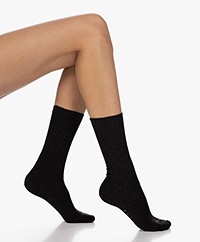 FALKE Cosy Wool-cashmere Blend Socks - Black