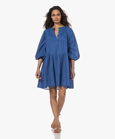 by-bar Bowie Pleated Voile Dress - Kingsblue