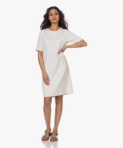 LaSalle Interlock Jersey T-shirt Dress - Natural