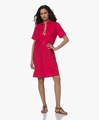 Belluna Joe Linen Shirt Dress - Rouge