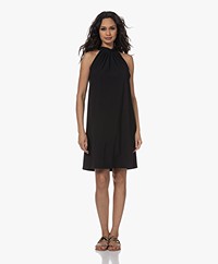 Woman by Earn Gigi Tech Jersey Dress with Halter Neck - Black 