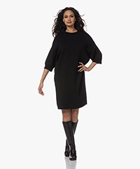 Sibin/Linnebjerg Alberte Knitted Cotton Dress - Black
