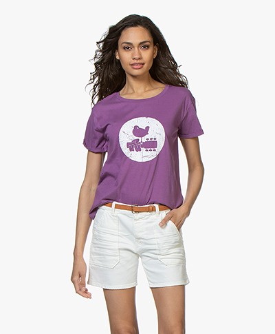 MKT Studio Trine Woodstock Print T-shirt - Lavende
