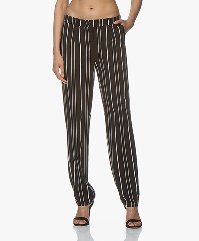 Woman by Earn Marli Fancy Striped Pants - Black/White