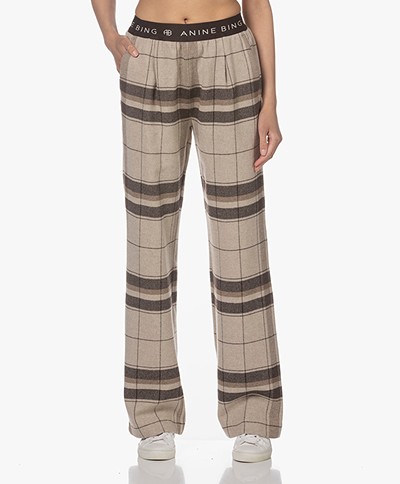 ANINE BING Karina Plaid Flannel Pants - Multi