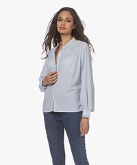 Josephine & Co Mylou Katoenen Crochet Blouse - Sky Blue