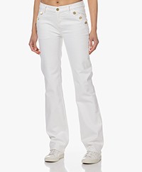 Filippa K Classic Straight Jeans with Buttons - Washed White
