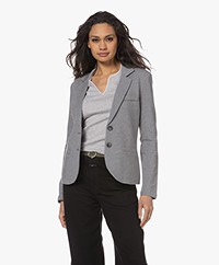 Repeat Getailleerde Jersey Blazer - Lichtgrijs