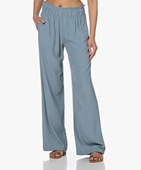 by-bar Robyn Viscose Crepe Pull-on Pants - Steel Blue