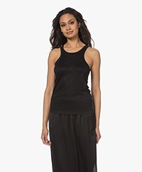 Resort Finest Linen Jersey Tank Top - Black