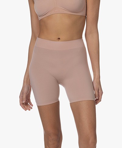 Wolford Cotton Contour Shaping Shorts - Rose Tan