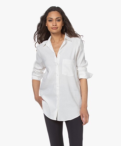 Woman by Earn Froukje Linen Blend Shirt - Off-white