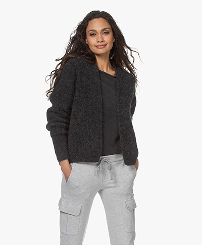 charcoal cardigan