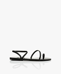 Ancient Greek Sandals Eleftheria Leather Sandals - Black