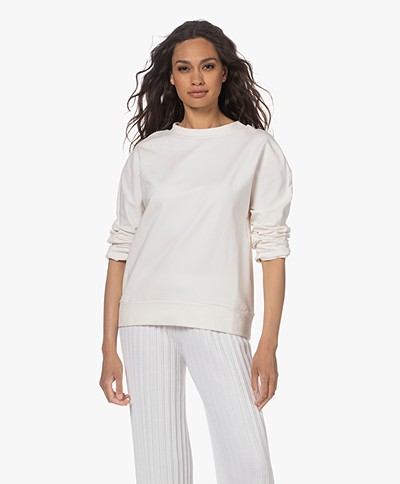 Woman by Earn Steef Cotton Blend Sweatshirt - Off-white