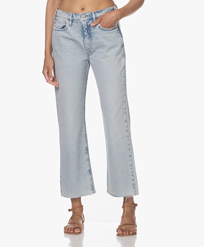 FRAME Le Jane Crop Raw-edge Jeans - Luster