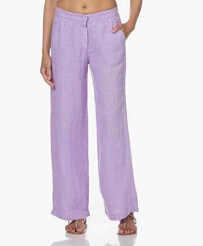 Josephine & Co Moos Linen Straight Leg Pants - Lavender