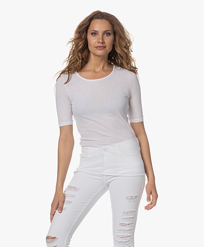 Humanoid Hayden Elbow Sleeve T-shirt - White