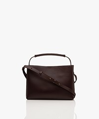 Flattered Hedda Leather Midi Handbag Leather - Burgundy