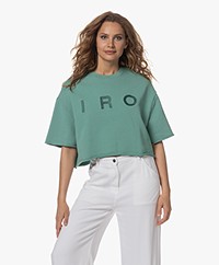 IRO Olinda Cropped Logo Sweatshirt - Forest Green