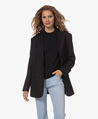 Filippa K Davina Oversized Wollen Blazer - Zwart
