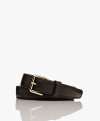 Flattered Barbara Leather Belt - Black