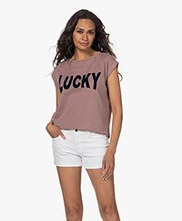 by-bar Lucky Thelma Flock Print T-shirt - Lavender