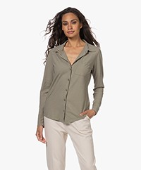 Neeve The Vivienne Katoenen Jersey Blouse - Grass
