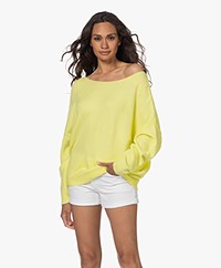 American Vintage Damsville Boothals Trui - Lime