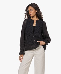by-bar Sammie Broderie Anglaise Blouse - Midnight