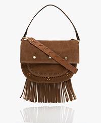 Jerome Dreyfuss Jerry Medium Suède Cross-body/Schoudertas - Tabac