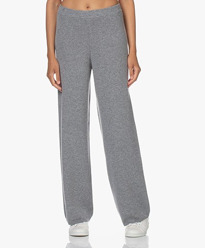 Closed Wool and Cashmere Pants - Grey Melange