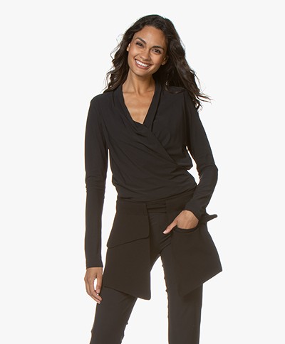 Woman by Earn Mo Belt with Flap Pockets - Black