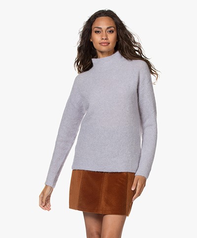 no man's land Mohair and Wool Blend Sweater - Glacier