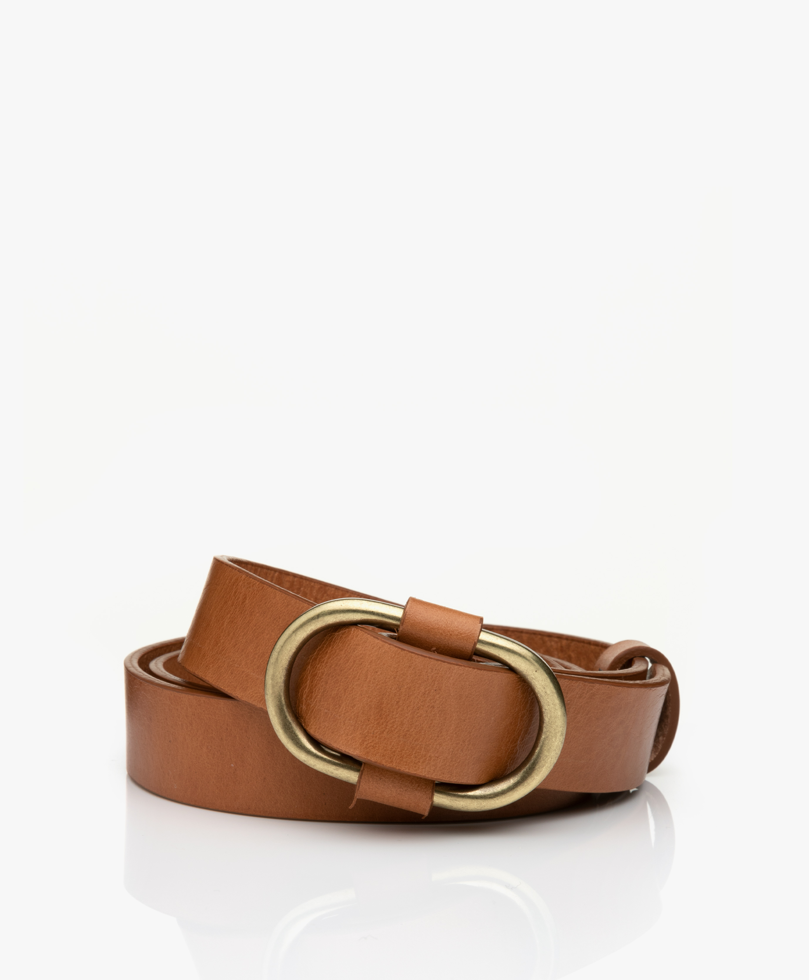 camel leather belt
