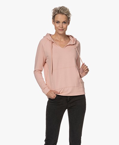 Majestic Filatures Soft Touch Jersey Hooded Sweatshirt - Soft Pink
